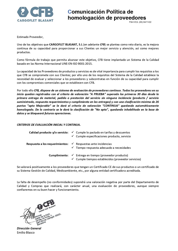 F84-9-Comunicacion-Politica-homologacion-proveedores-_esp Política de Homologación de proveedores CargoFlet Blasant