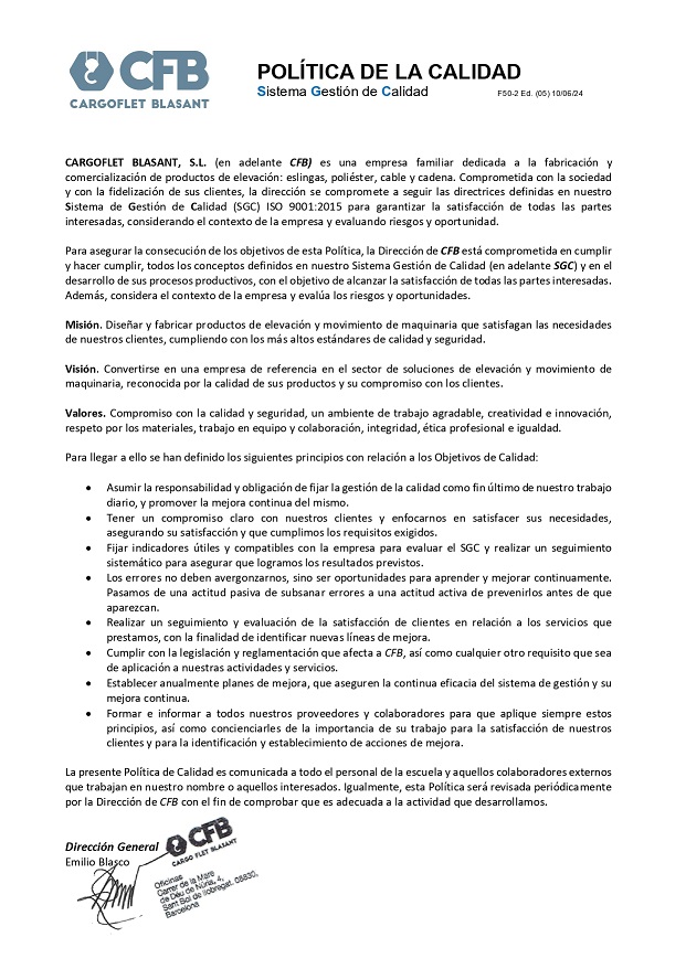 Politica-de-la-Calidad Política de la Calidad de CargoFlet Blasant